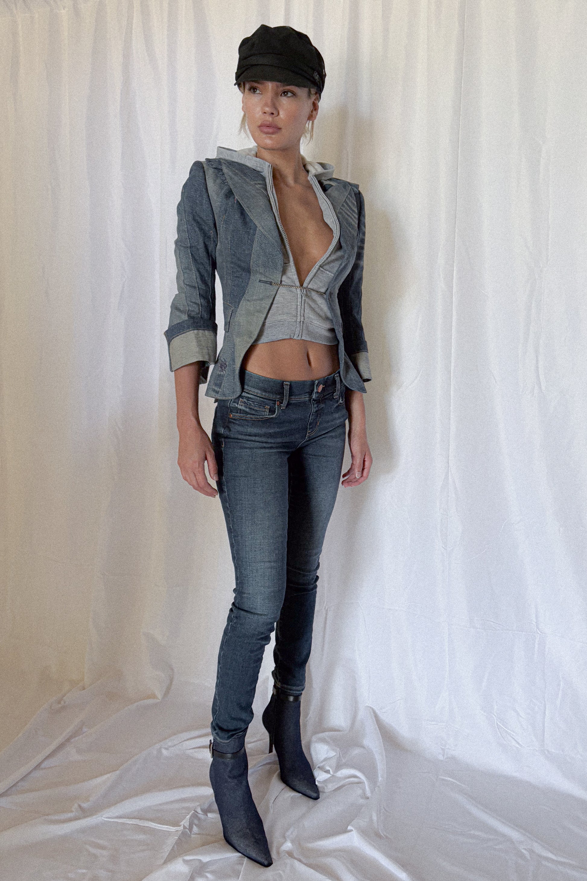 Texas mid-rise jeans featuring a classic skinny silhouette with perfect mid-rise fit for luxurious comfort and style