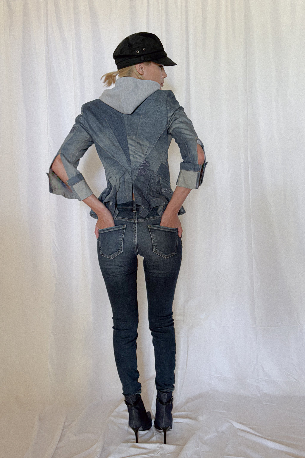 Texas mid-rise jeans featuring a classic skinny silhouette with perfect mid-rise fit for luxurious comfort and style